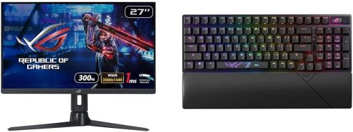 ASUS ROG Strix 27 Inch 1440P Gaming Monitor and Wireless Keyboard
