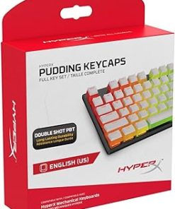 HyperX Pudding Keycaps Double Shot PBT 104 Key Set Mechanical White 2