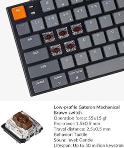 Keychron K1 Tenkeyless Mechanical Keyboard Ultra-Slim Bluetooth Wired 2