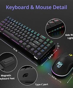 RK Royal Kludge RK71 Wireless Mechanical Keyboard and Gaming Mouse 2
