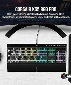 CORSAIR K55 RGB PRO Gaming Keyboard Dust Spill Resistant UK QWERTY 2